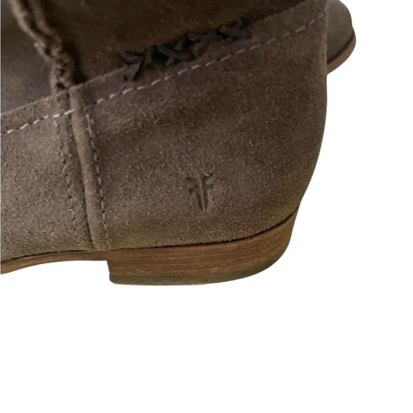 Frye Dark Brown Suede Cara Ankle Pull On Booties 9 - Picture 10 of 14